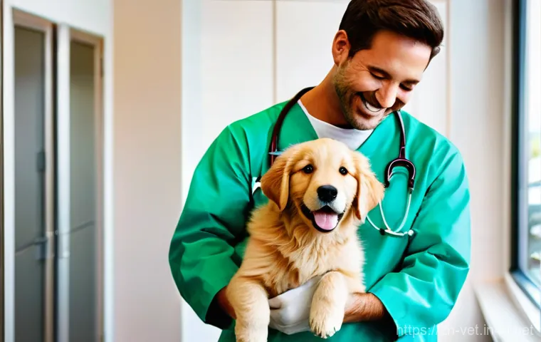 수의사 직업으로서의 장단점 - **Prompt 1: The Detective Vet - Focused Diagnosis and Empathy**
    A female veterinarian, dressed i...